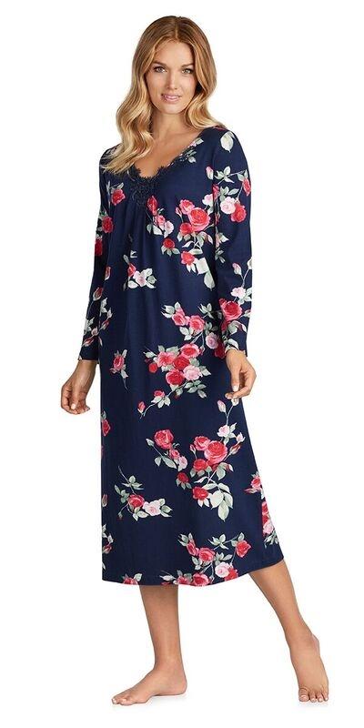 Soft Jersey Long Gown - Painted Rose