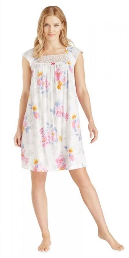 Cotton Jersey Sleepshirt - Sketch Flora