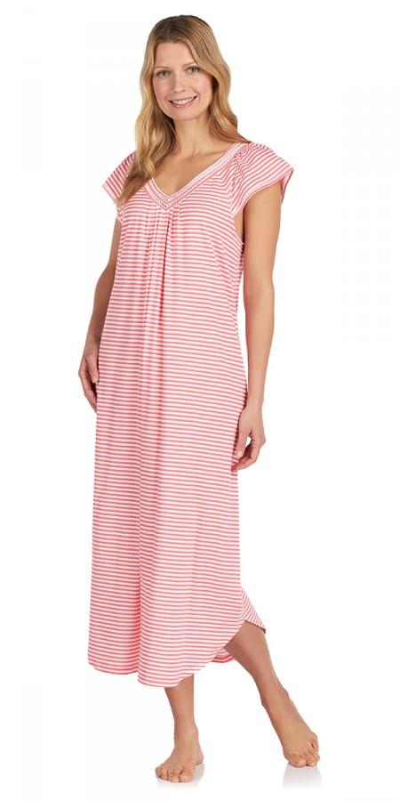 Heritage Long Nightgown - Fresh Stripe