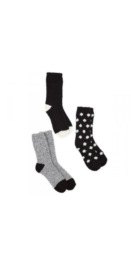 Tactel Crew Socks 3 Pack - Black