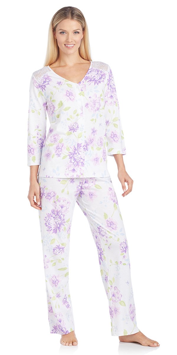 Cotton Jersey Long Pj - Glory Floral