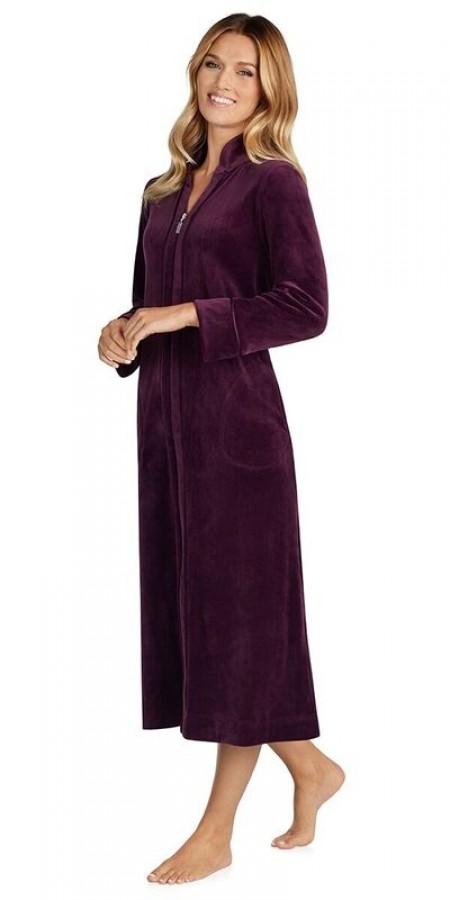 Plush Lux Velour Robe - Deep Plum