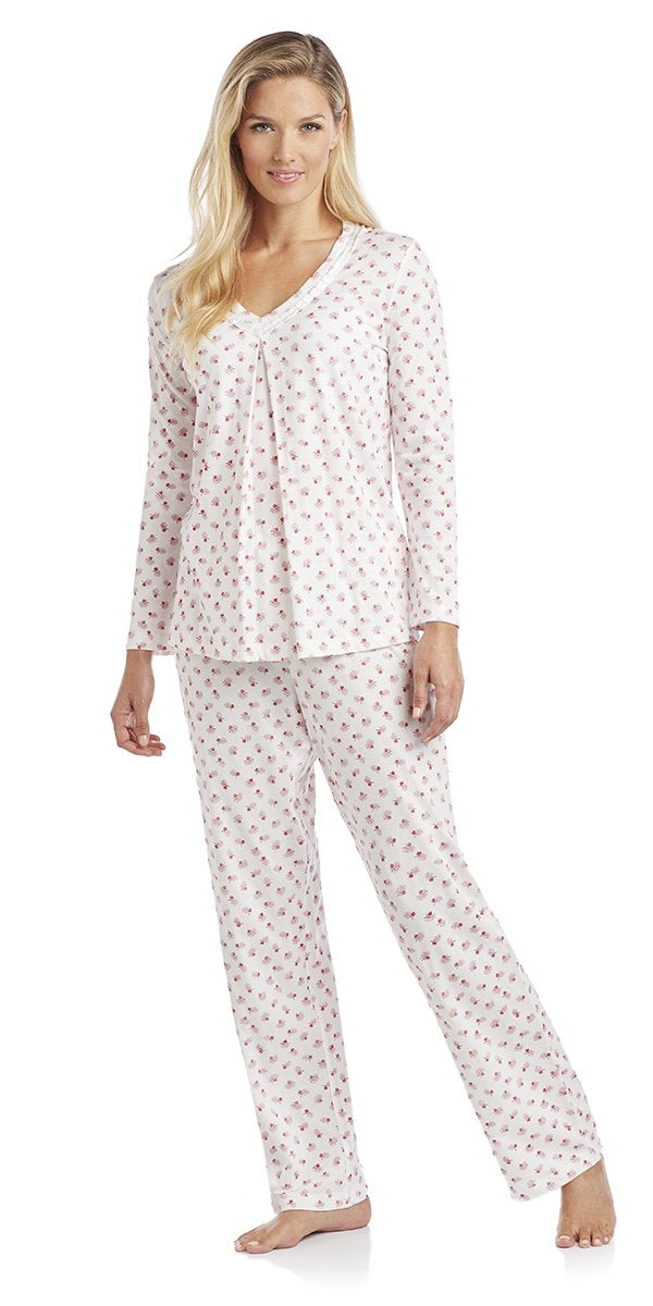 Cotton Jersey Long Pj - Twirling Pinecones