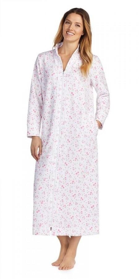 Double Diamond Quilt Long Zip Robe - Tossed Heart