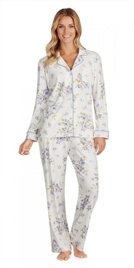 Luxe Cozy Fleece Long Pj - Cascading Floral