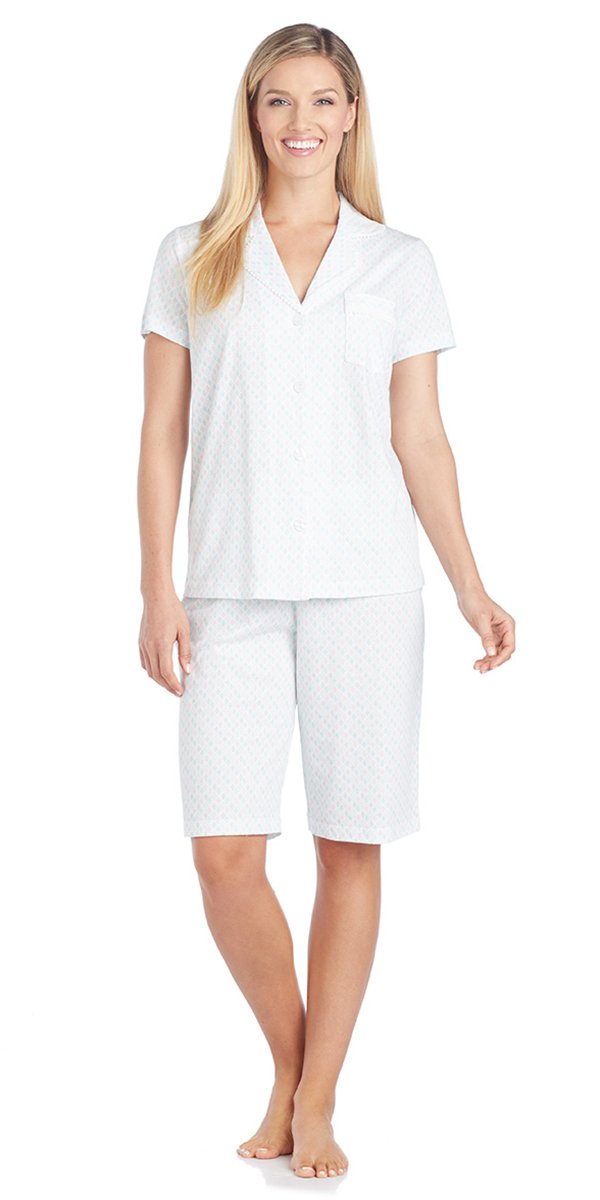 Cotton Jersey Bermuda Pj - Diamond Geo