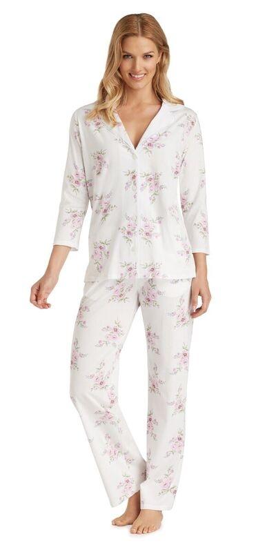 Cotton Jersey Long Pj - Petal Twin