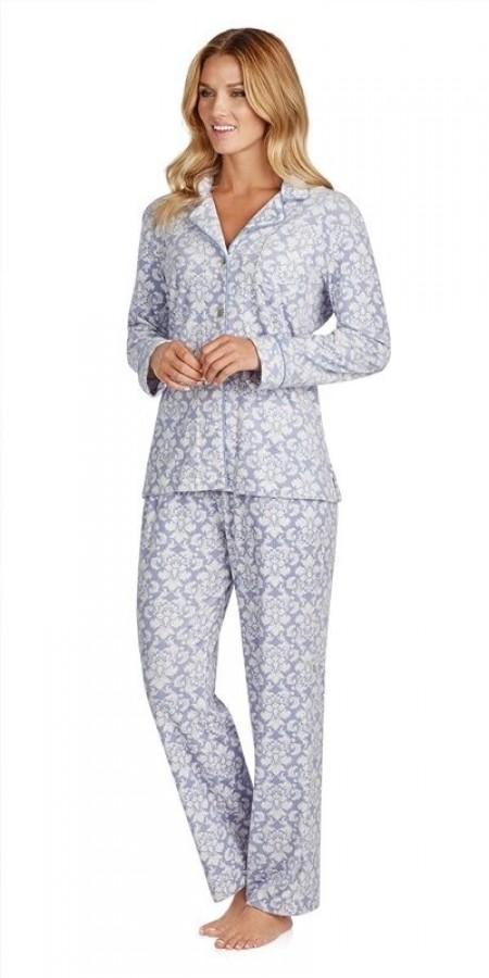 Luxe Cozy Fleece Long Pj - Damask
