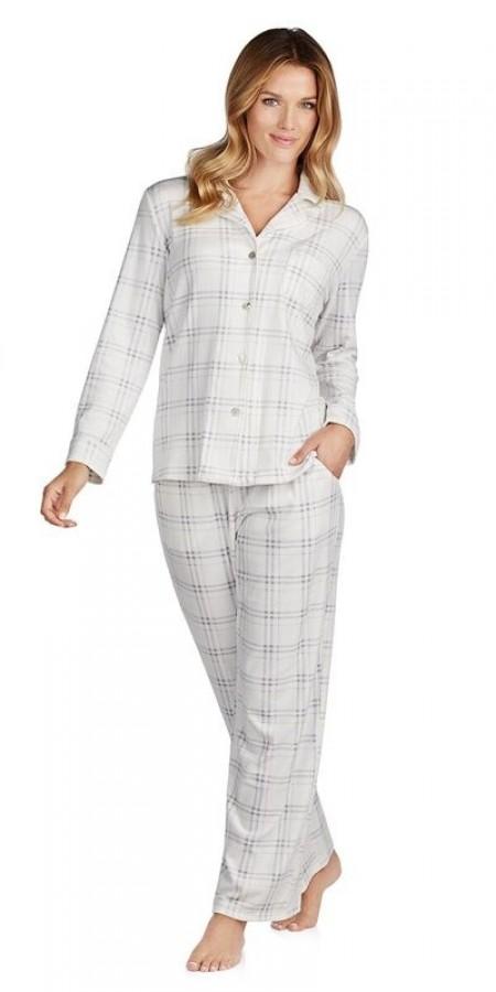 Luxe Cozy Fleece Long Pj - Plaid