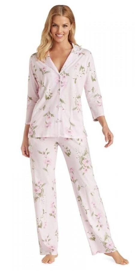 Cotton Jersey Long Pj - English Petal