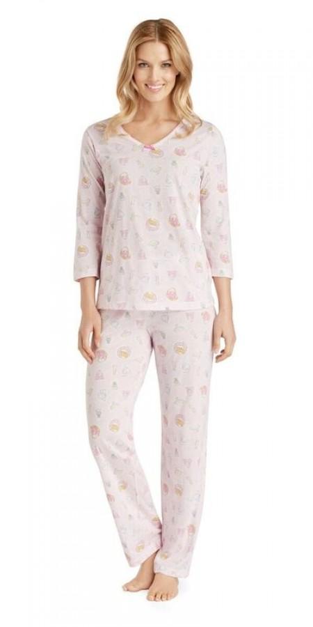Cotton Jersey Long Pj - Apple Pie