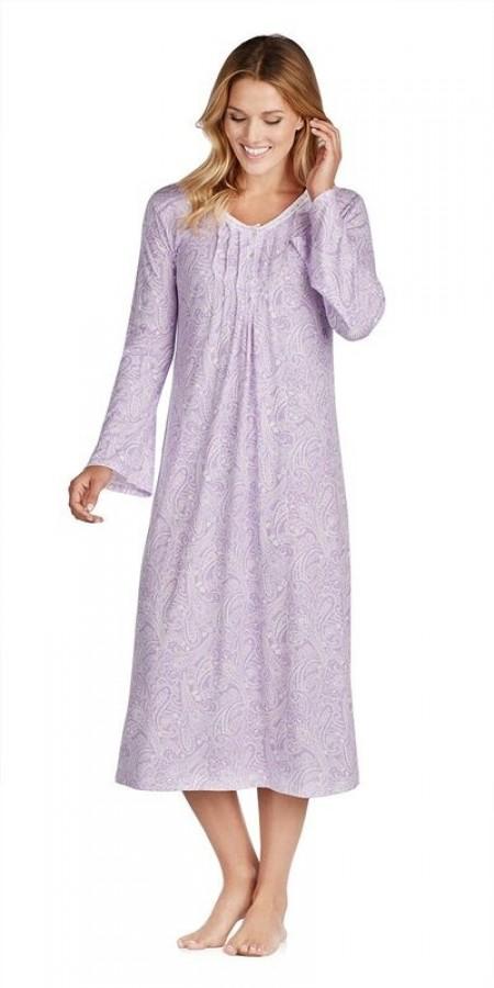 Soft Interlock Long Gown - Pretty Paisley
