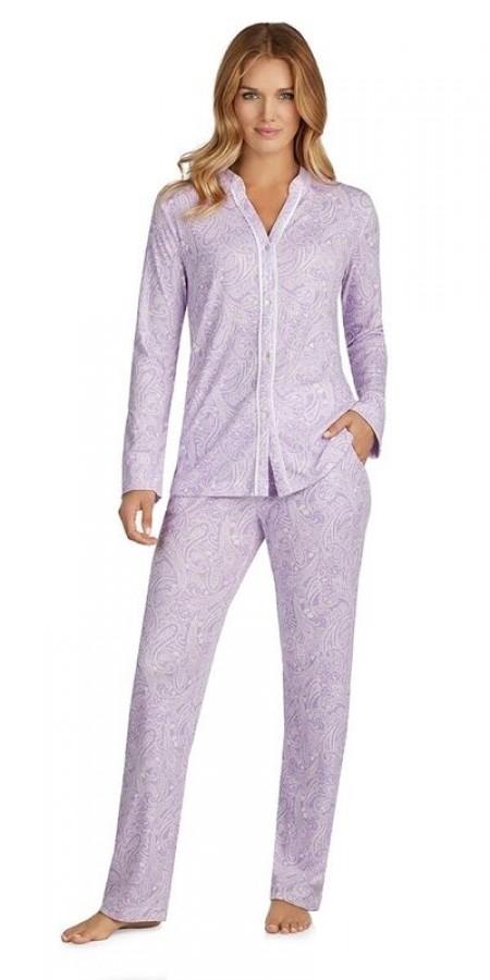 Soft Interlock Long Pj - Pretty Paisley