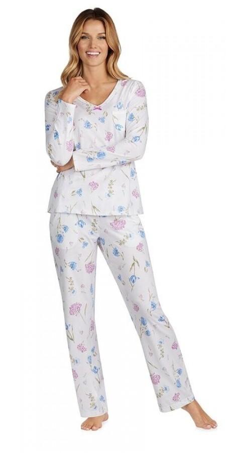 Heritage V-Neck Pj - White Floral
