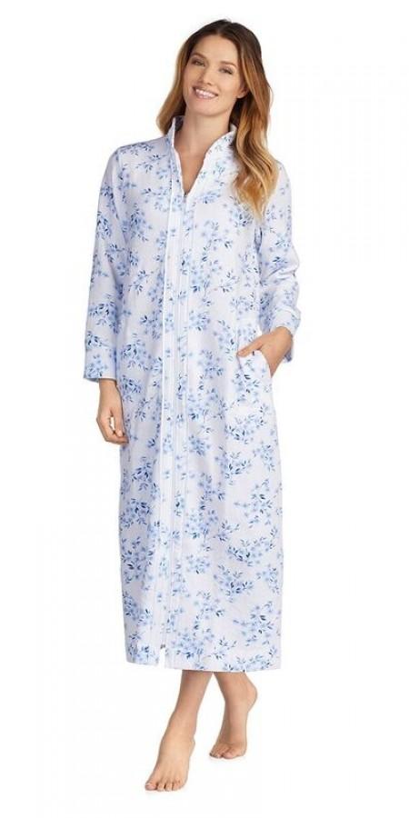 Double Diamond Quilt Long Zip Robe - Floral Twin