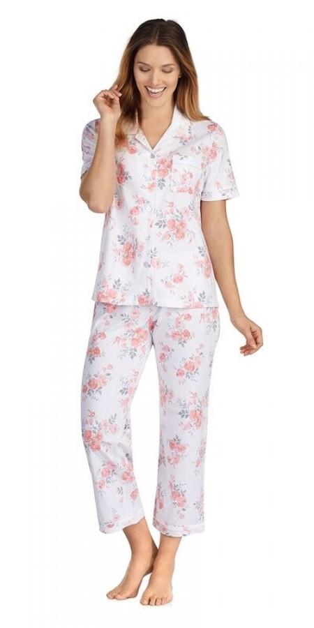 Cozy Jersey Capri Pj - Watercolor Buds